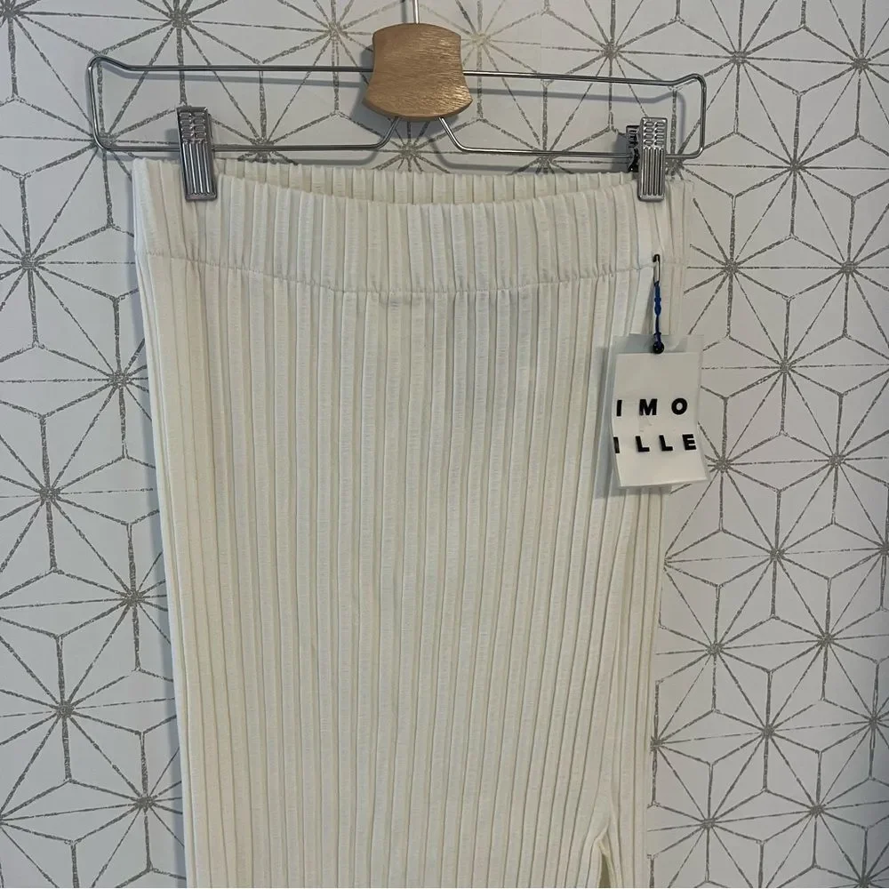 Simon Miller Ribbed Midi Skirt Akuma Macadamia NWT!